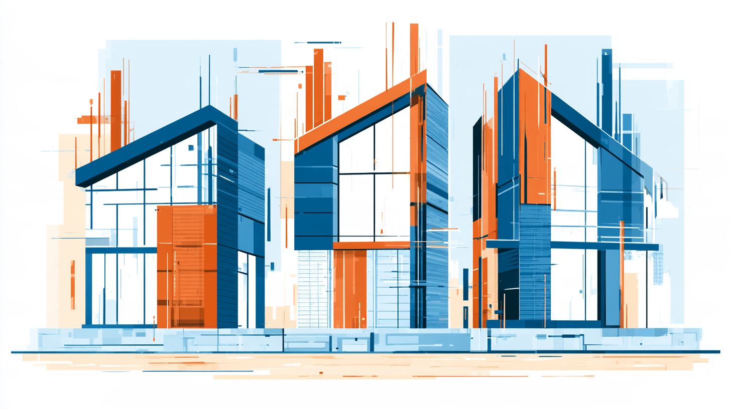 Three different structures standing on one shared foundation.